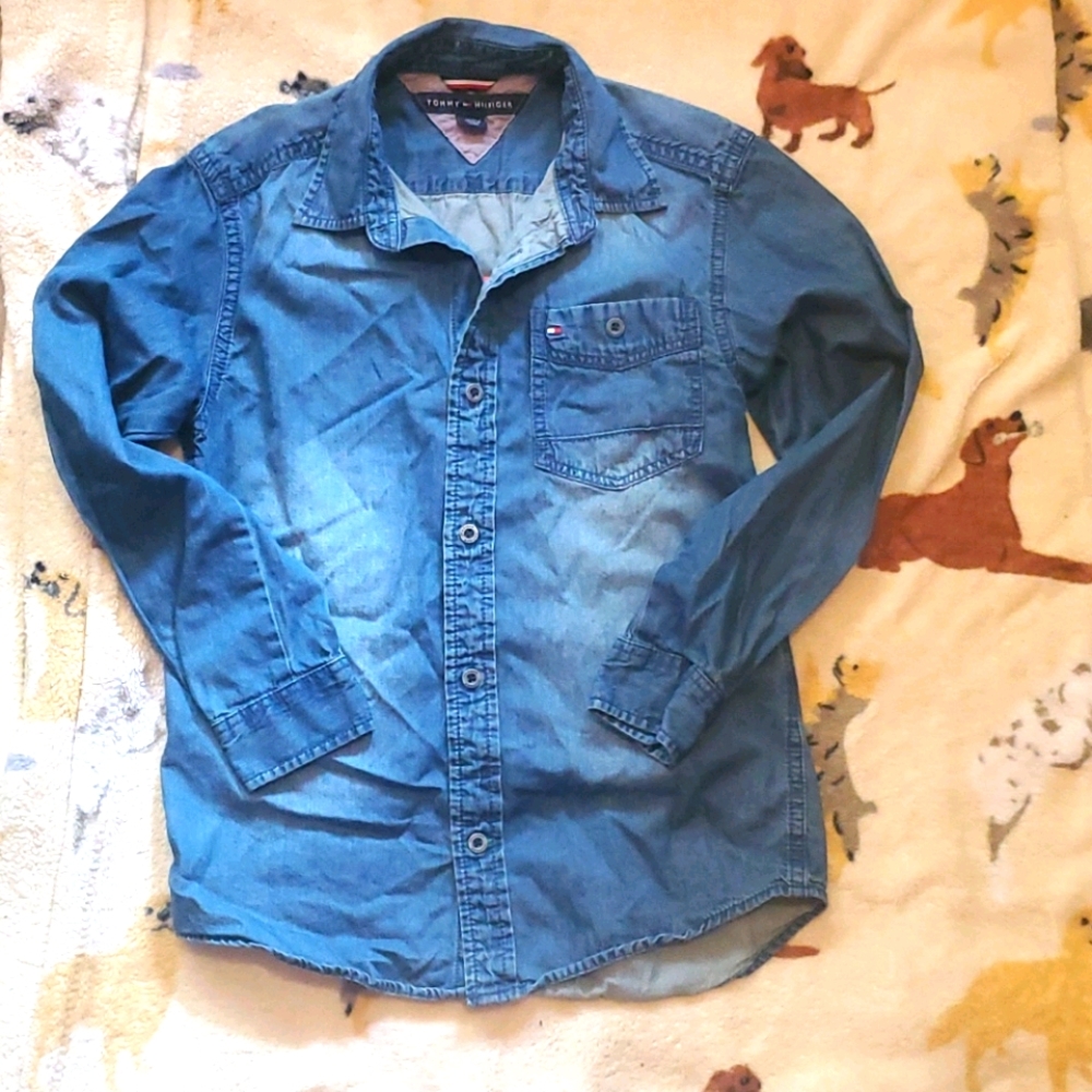 Boys denim button up.